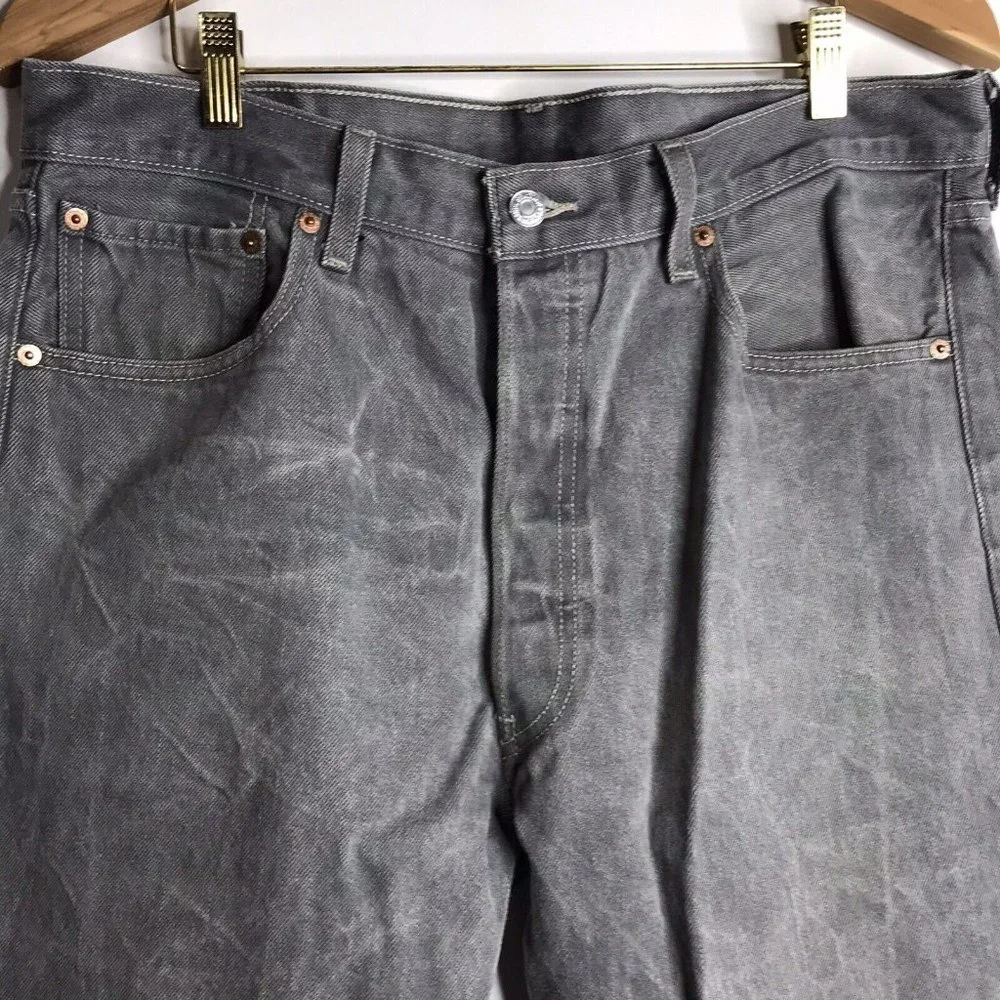 Levi's 501xx Jeans 36x30 Men's Button Fly Gray Jeans